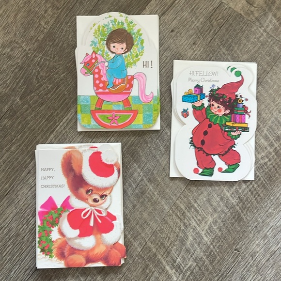 🎄•| vintage Christmas cards + box - Picture 3 of 12